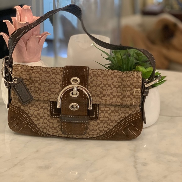 Coach Soho Hobo Brown Signature Handbag